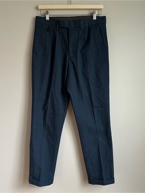 Wallace & Barnes Mens Pleated Cuff Tapered Trouser Dress Chino Pant Sz 31x29